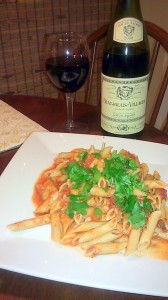 Pasta Marinara with Portabella Mushrooms & Parmigiano Reggiano