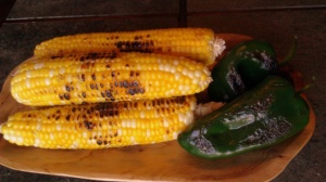 Grilled Corn and Poblanos Grilled Corn and Poblanos