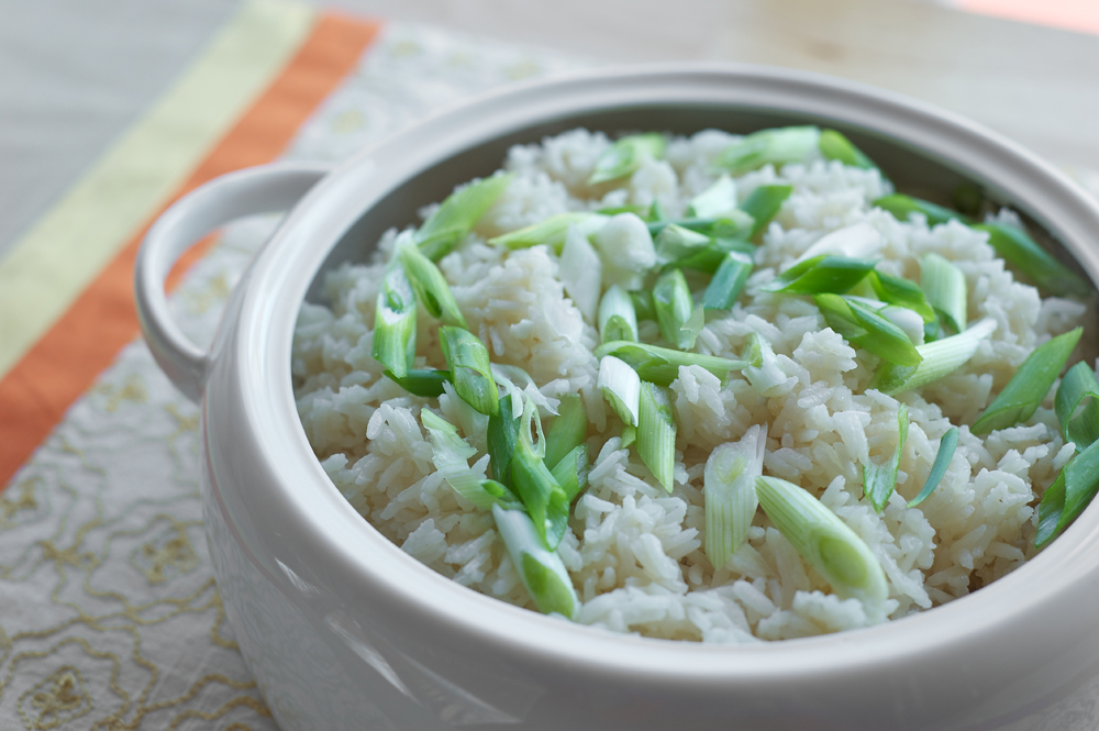 Arroz Blanco con cebollin