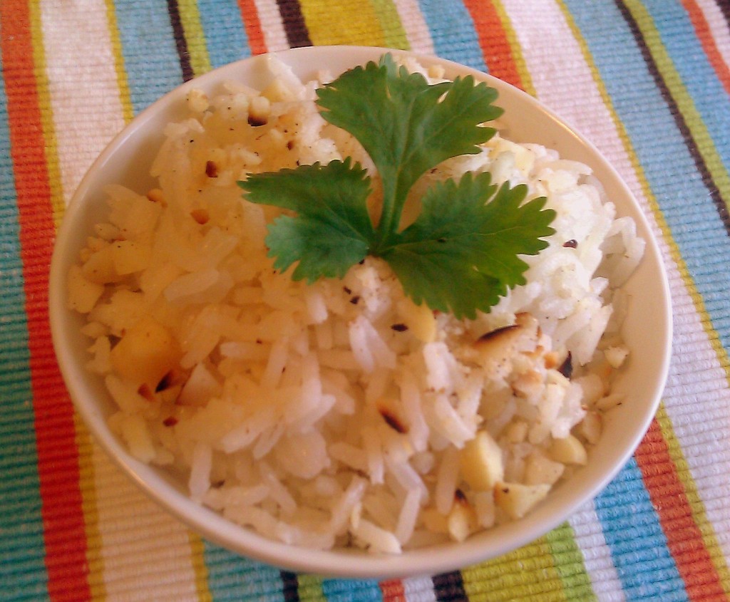 Macadamia Nut Rice with coconut milk