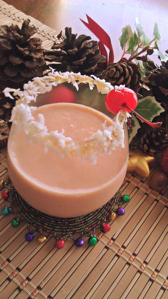 Holiday cocktail with natural guava and coconut Holiday cocktail with natural guava and coconut