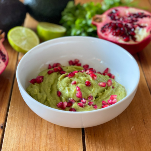 a bowl with avocado mash