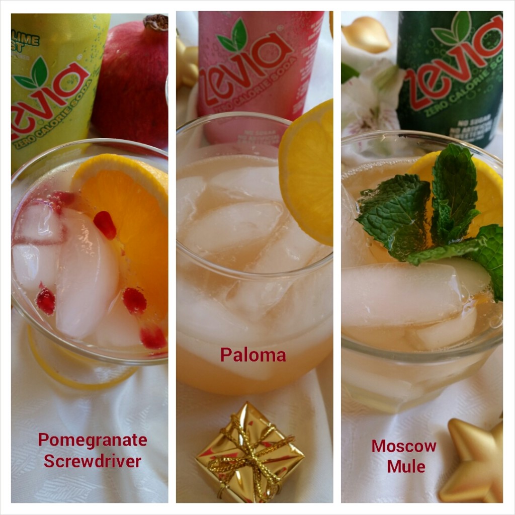 Low calorie holiday cocktails with Zevia Zero Calorie Soda