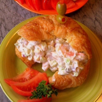 shrimp salad croissant