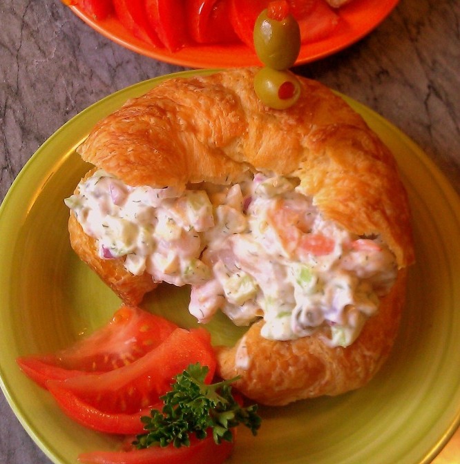 shrimp salad croissant