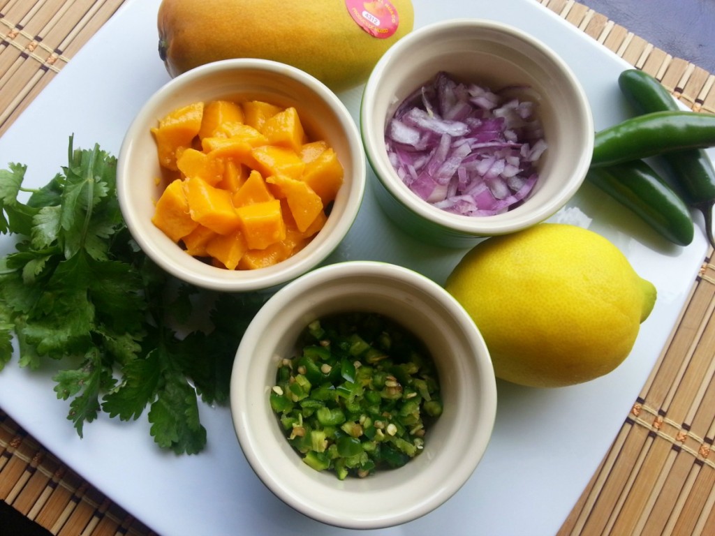 Mango and serrano chile salsa ingredients #ABRecipes