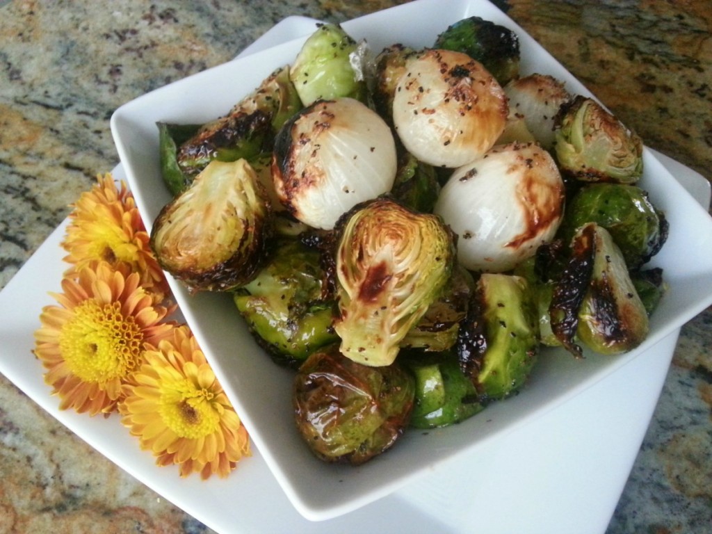 Grilled Brussels Sprouts and Onions #ABRecipes