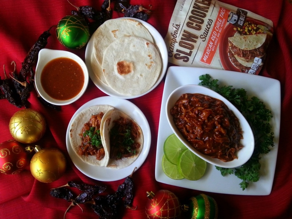 Easy Holiday Appetizers Mexican Red Chile Taquitos #CampbellsSauces