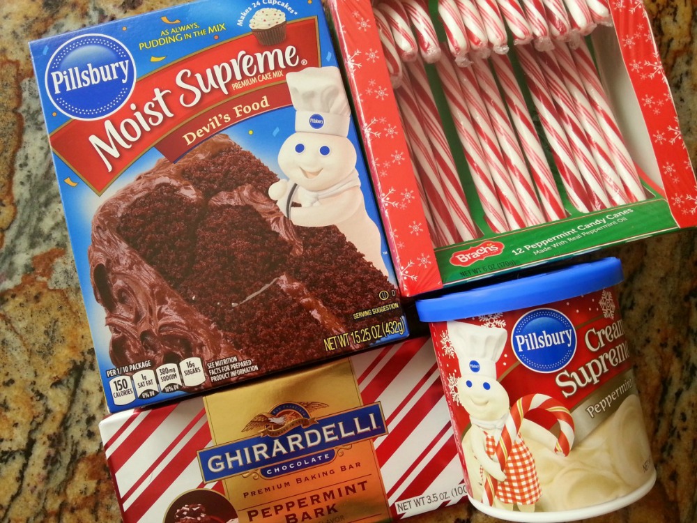 Ingredients for the Chocolate Peppermint Cake