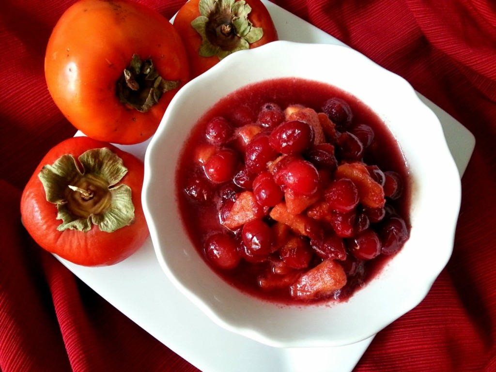 Cranberry Sauce with Persimmon a gourmet treat for the holidays #ABRecipes