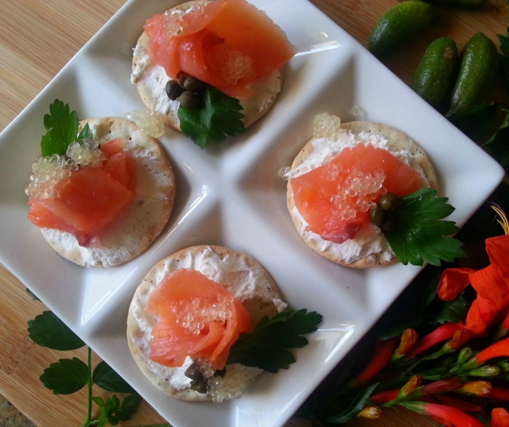 Citrus Caviar Salmon Bites #ABRecipes featured image