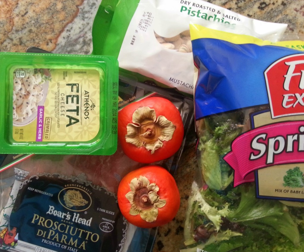 Ingredients for the Persimmon Prosciutto Salad #ABRecipes
