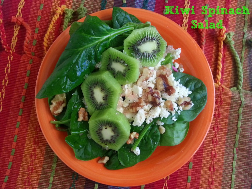 Kiwi and spinach salad #ABRecipes