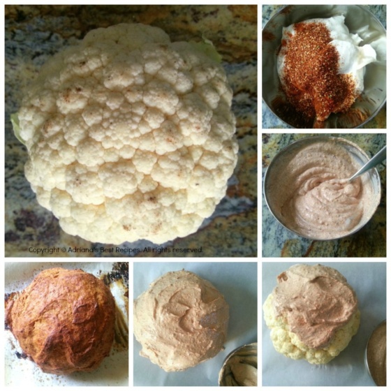 Roasted Cauliflower with Spicy Yogurt Sauce Adriana's Best Recipes
