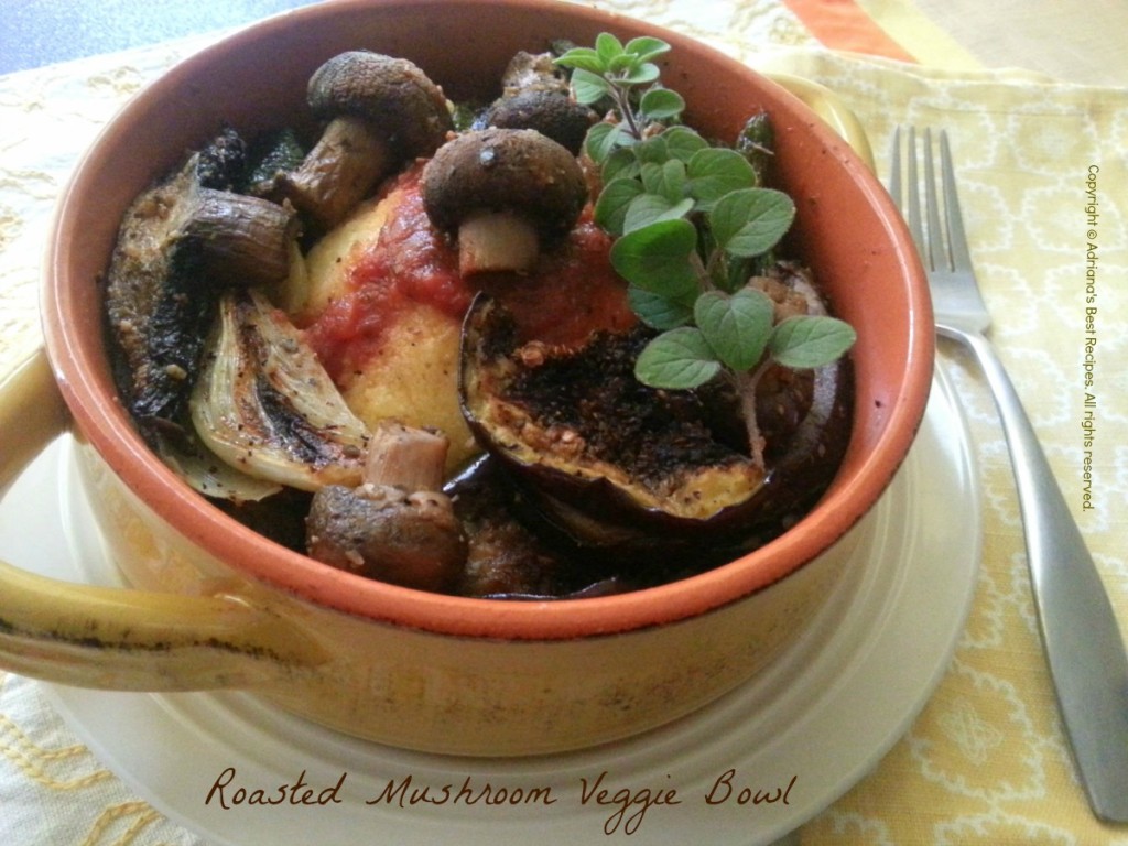 Roasted Mushroom Veggie Bowl #MushroomMakeover Roasted Mushroom Veggie Bowl #MushroomMakeover