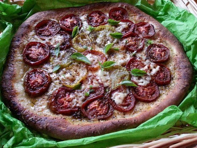 Kumato and Heirloom Tomato Pizza, delicious you will love it! #ABRecipes