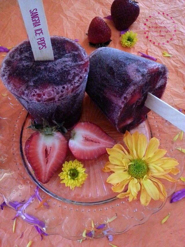 Perfect frozen cocktail are the Sangria Ice Pops