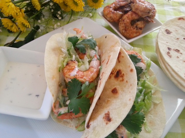Grilled Shrimp Tacos with KRAFT Classic Ranch Dressing, part of the Summer easy recipes