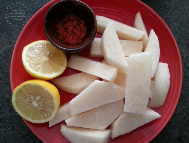 I always cherished those jicamas with chamoy after school #ABRecipes