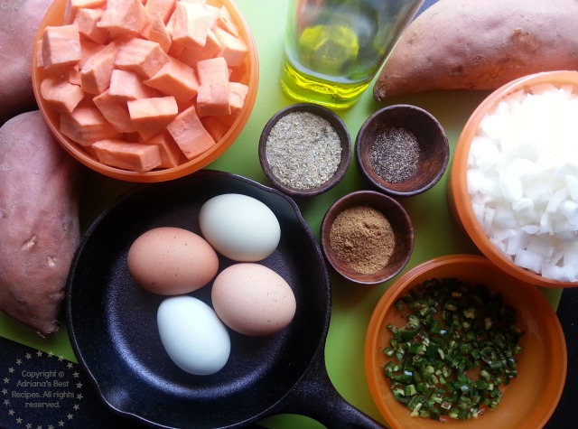 Ingredients for the Spicy Sweetpotatoes Casserole #ABRecipes #CABatata