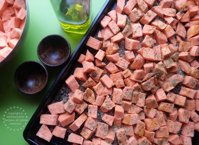 The sweetpotatoes ready to roast in the oven #CABatata