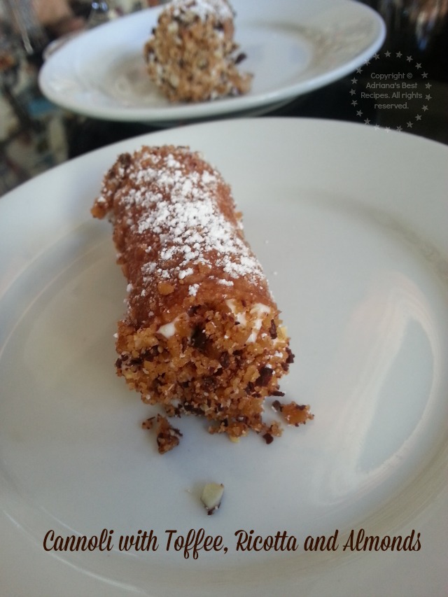 Cannoli with toffee ricotta and almonds #TASTE14