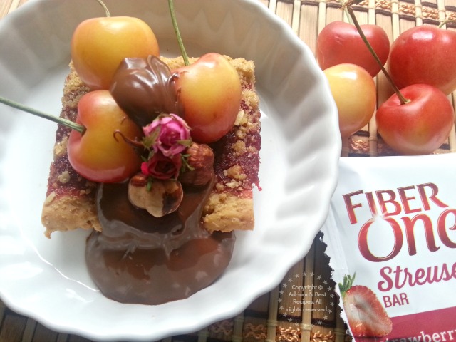 Fiber One Dessert Hack with Fresh Cherries #FiberOne #ad #PlatefullCoOp