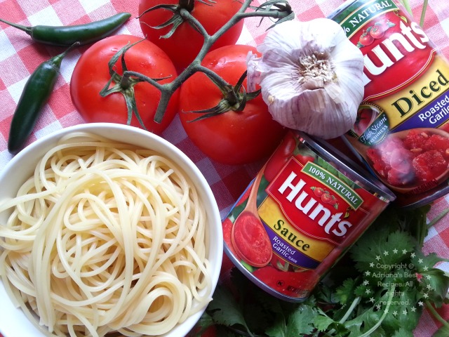 Ingredients for preparing Mexican Spaghetti Marinara #FlavorServed #ad
