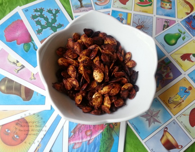 Loteria and Spicy Roasted Pepitas using Soybean Oil #USBtradiciones #ad