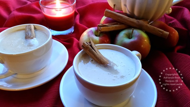 Easy recipe for apple cinnamon atole to inspire you to create new traditions #GladeHolidayMood #ad