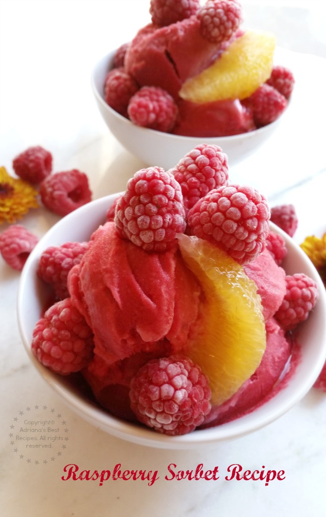 Enjoy this Raspberry Sorbet a special dessert for any celebration #VayamosJuntos #LATISM14