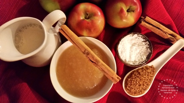 Ingredients for preparing the Apple Cinnamon Atole #GladeHolidayMood #ad 
