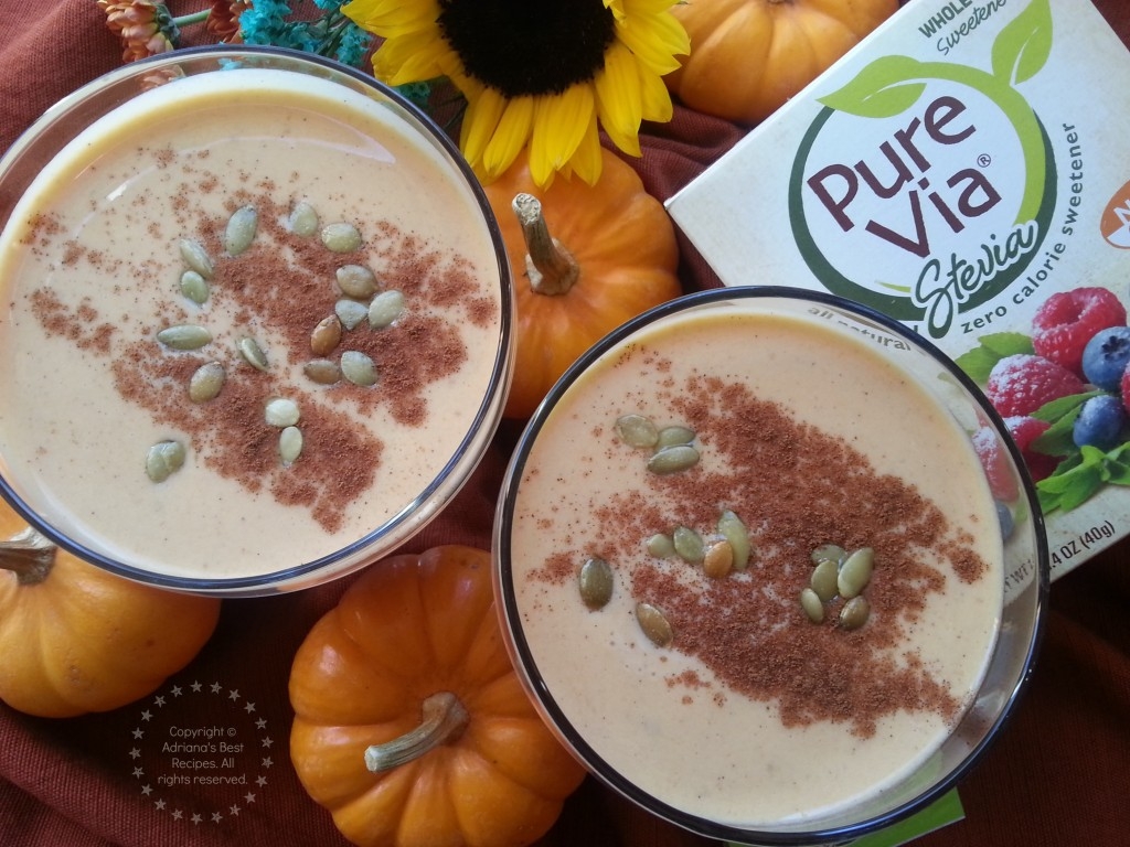 Sugar Free Pumpkin Smoothie #PureViaSweet #PMedia #ad