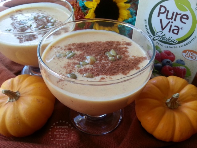 This pumpkin smoothie is a sensible snack or a tasty option to start your day