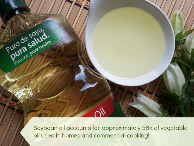 Soybean oil accounts for approximately 58 percent of vegetable oil used in homes and commercial cooking!  #USBtradiciones #ad