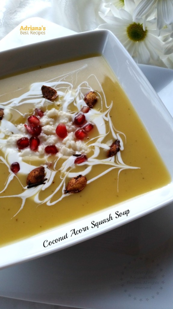 Delicious Coconut Acorn Squash Soup for the Winter #NinjaKitchen #ad