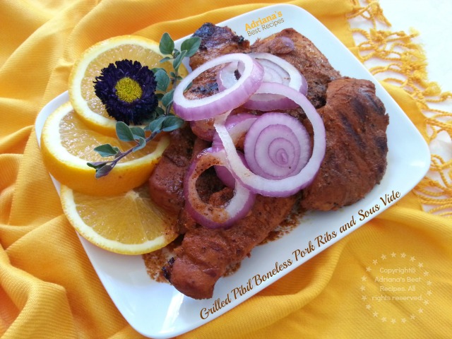 Grilled Pibil Boneless Pork Ribs and Sous Vide Technique #SousVideSupreme #ad