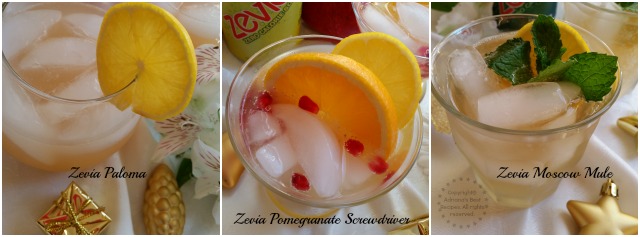 Holiday Cocktail Recipes with Zevia Zero Calorie Soda #CheersTo #ad