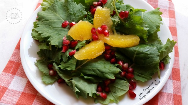 Kale Pomegranate and Orange Supreme Salad