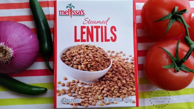 Ingredients for preparing Lentils Salsa #ABRecipes