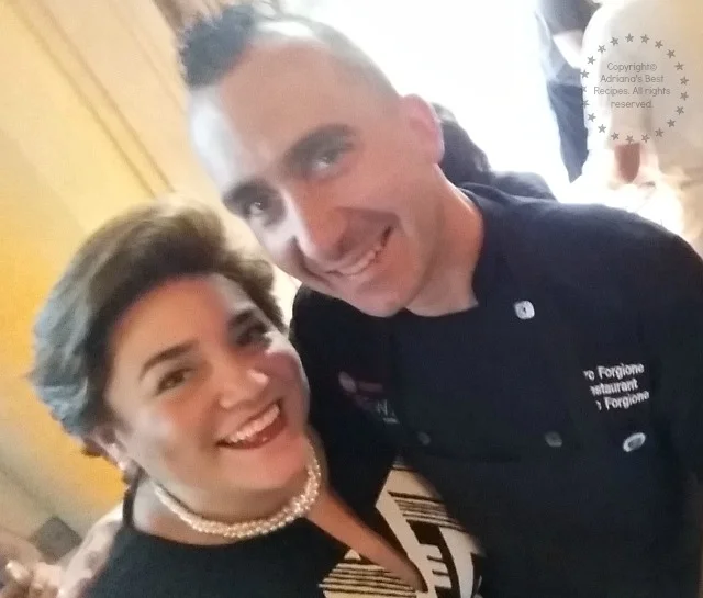 Adriana Martin and Celebrity Chef Marc Forgione Adriana Martin and Celebrity Chef Marc Forgione