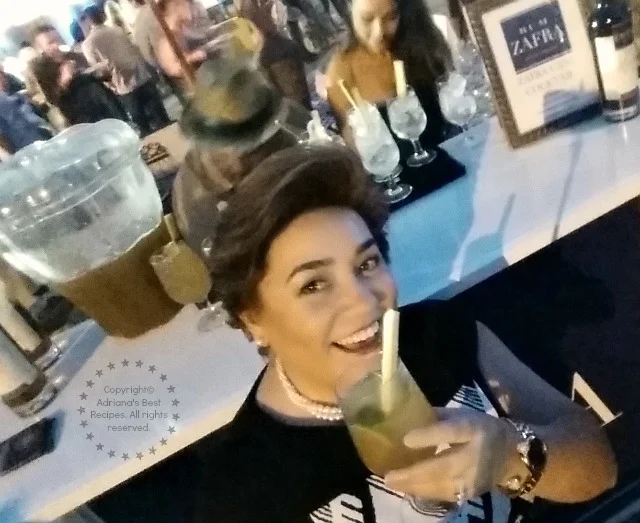 Adriana Martin enjoying some Guarapo with Zafra Rum Adriana Martin enjoying some Guarapo with Zafra Rum