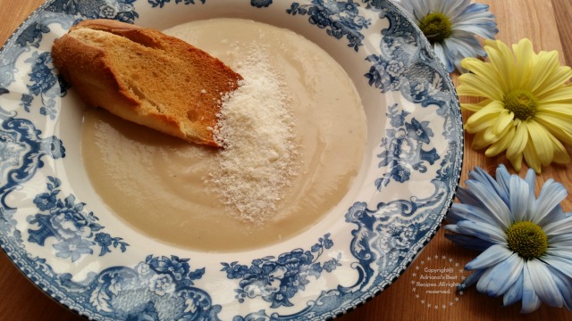 Creamy Roasted Cauliflower Soup Recipe #LentenRecipes #ABRecipes