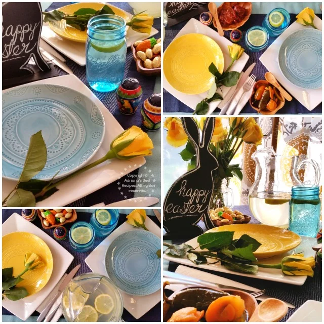 Easter Tablescape Idea #VivaLaMorena #ad Easter Tablescape Idea #VivaLaMorena #ad