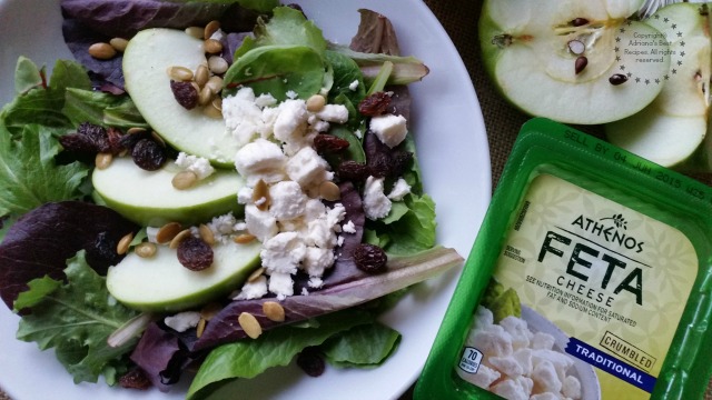 Green Apple Salad recipe with Athenos Feta Cheese #ComidaKraft #ad