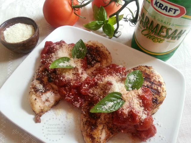 Grilled Italian Style Chicken inspired in the flavors of the pomodoro or marinara pasta but without the carbs #ComidaKraft #ad