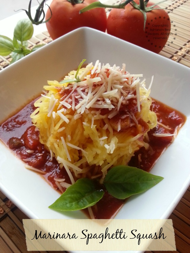 Marinara Spaghetti Squash easy and flavorful dish for lent #LentenRecipes