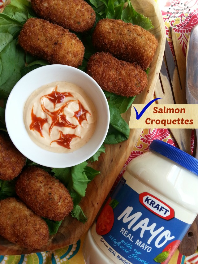This easy salmon croquettes recipe is fun to make #ComidaKraft #ad