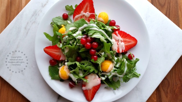 Valentines Day is this week why not making a lovely arugula salad with seasonal fruits #ABRecipes
