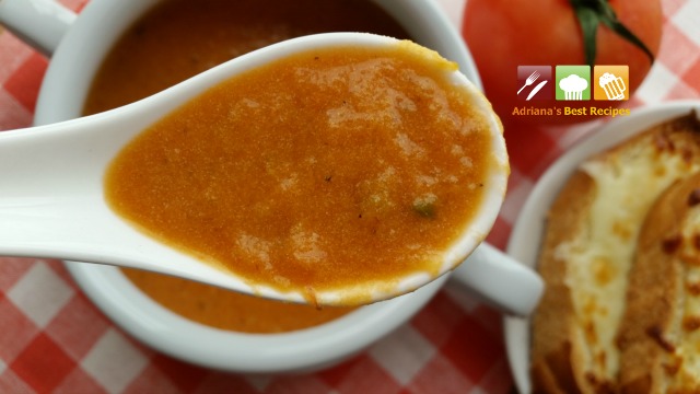 Heirloom Tomato Bisque rich in flavor and smooth #ABRecipes